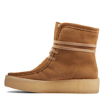 New Women's Clarks Wallabee Cup Hi Light Tan Suede Made In Vietnam (Limited Edition)