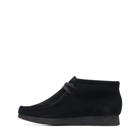 Kids Clarks Original Wallabee Boot Older Black Suede – Shoes 4 You