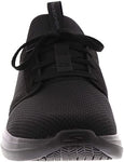 Mens Work Skechers Black Shoes Memory Foam Mesh Slip Resistant Lace Up 200064