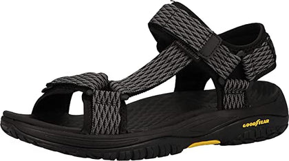 Skechers Men's Relaxed Fit: Lomell - Rip Tide Summer Sandal 204351 (swart/grys)