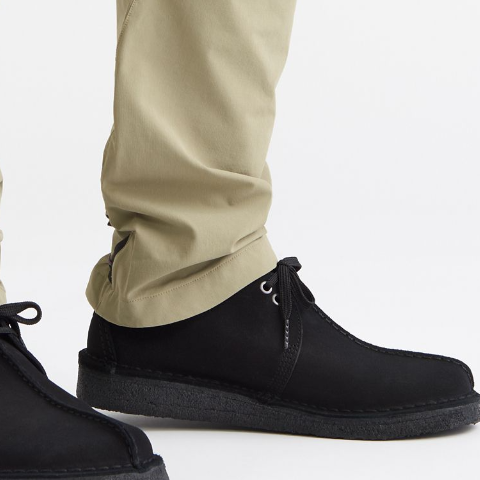 Black suede desert clarks online