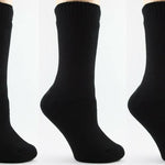 Mens Black Polar Paws Heat Thermal Socks (3 pairs) - Shoes 4 You 