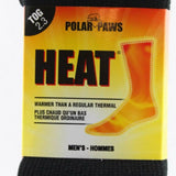 Mens Black Polar Paws Heat Thermal Socks (1 Pair) - Shoes 4 You 